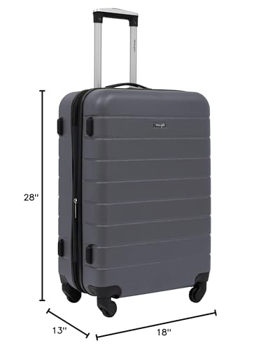 Wrangler Smart Spinner Hardside Luggage, 3 Piece Set, Quiet Shade