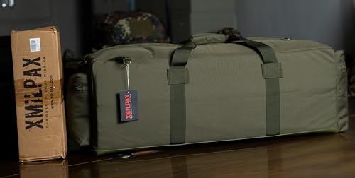 XMILPAX Large Military Duffle Bag Tactical Gear Load Out Bag Deployment Cargo Bag Travel Sports Equipment Duffel Luggage Bag with Backpack Straps 90L