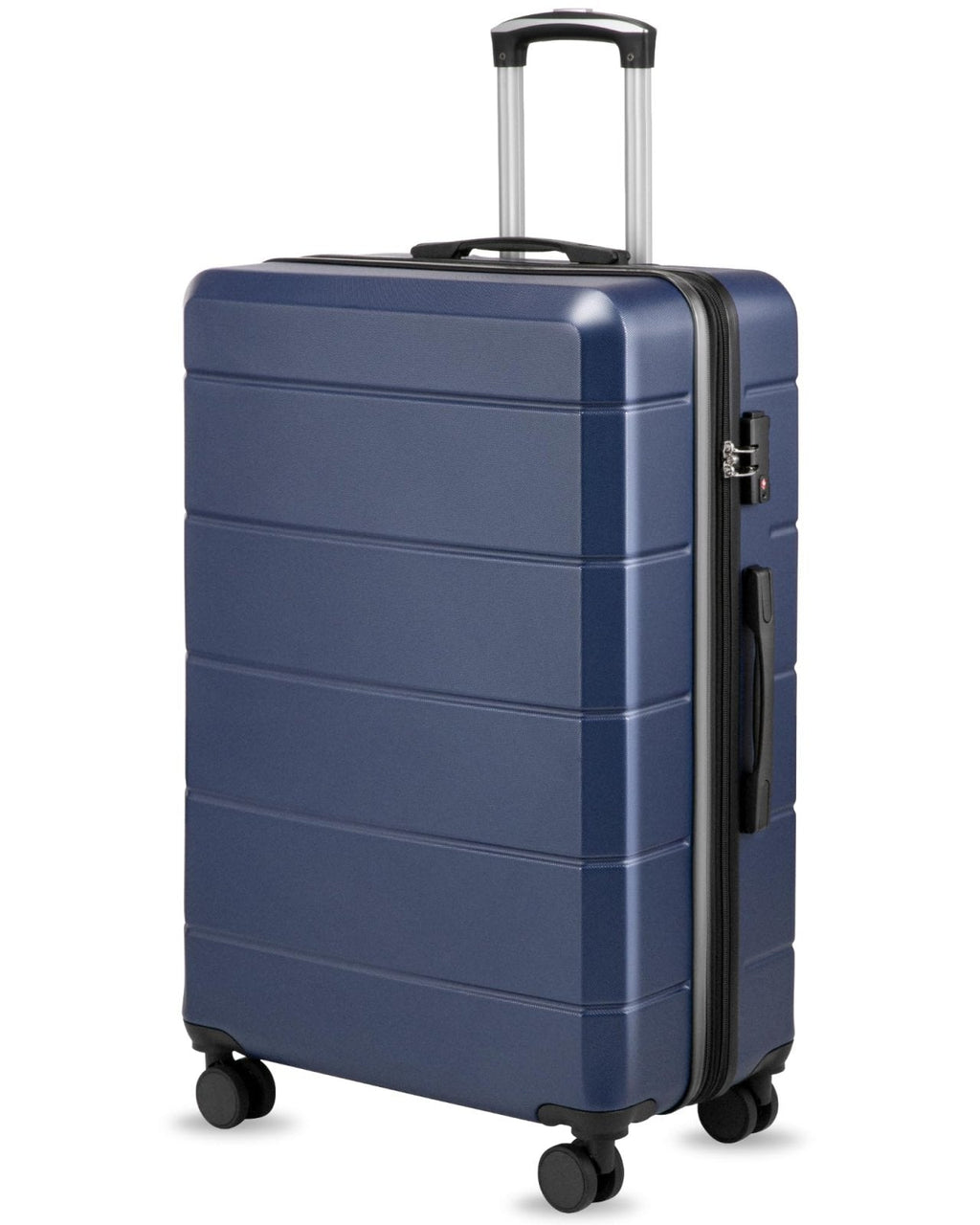 YOETEY 28 Inch Checked Luggage with Spinner Wheels, 106L Large Expandable Hardside Suitcase with TSA Lock, Durable ABS Hard Shell for Family Vacation and International Travel (28 in, Blue)