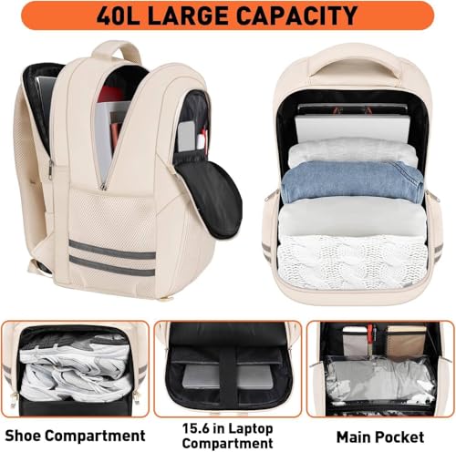 Ytonet Gym Backpack for Women Men, Travel Backpack with Shoe Compartment