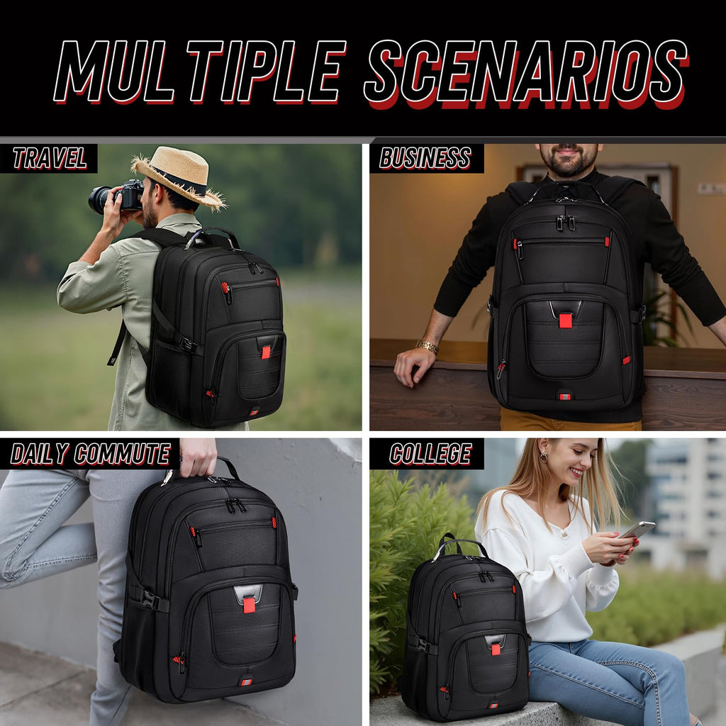 Z - MGKISS Travel Backpack,Extra Large Travel Laptop backpack, Travel Backpack for Men Women with TSA Airline Approved Luggage Bussiness Backpack, Black