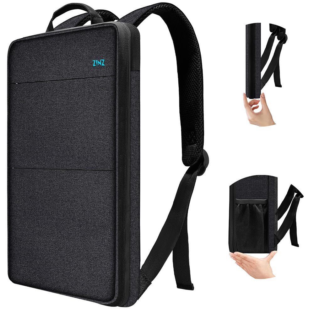 ZINZ Slim & Expandable Laptop Backpack Water Resistant Backpack Travel Backpack Compatible with MacBook Air/Pro/Neo 13-14 inch, XPS 13/14, Surface 13.5" and Most 13-14 Notebooks，B01K01